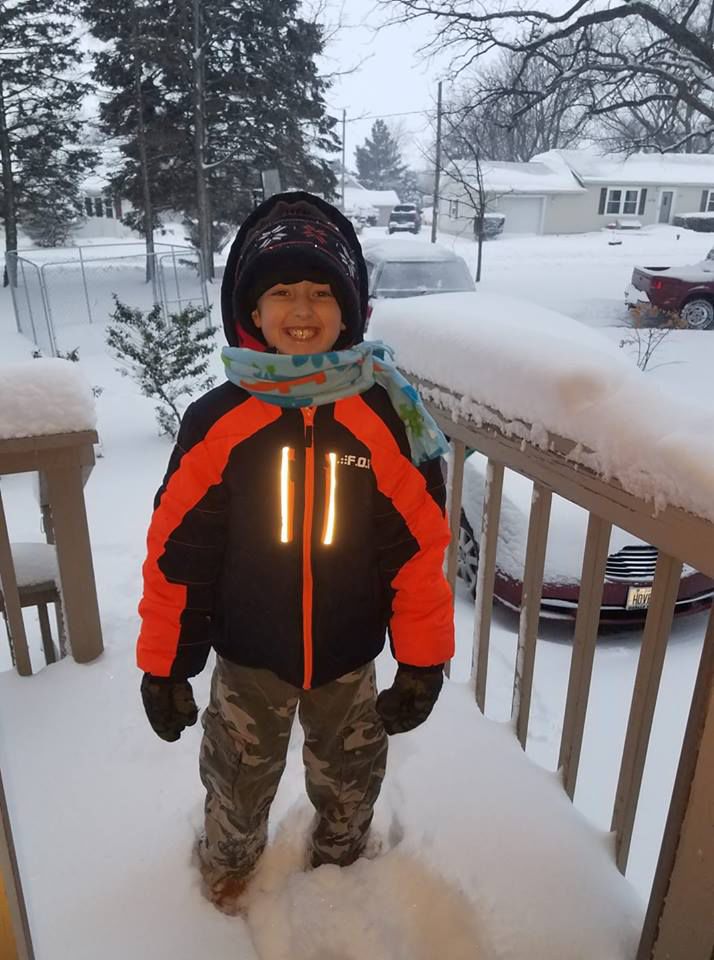 All smiles for the snow!